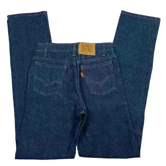 Vintage Levis Jeans NWOT Orange Tab Dark Wash Dura Plus Straight Leg Jeans 26x32 - Picture 7 of 8